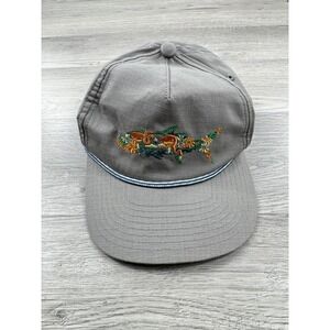 Marsh Wear Hat Cap Mens Gray Adjustable Ripstop Fish Baseball Embroidered